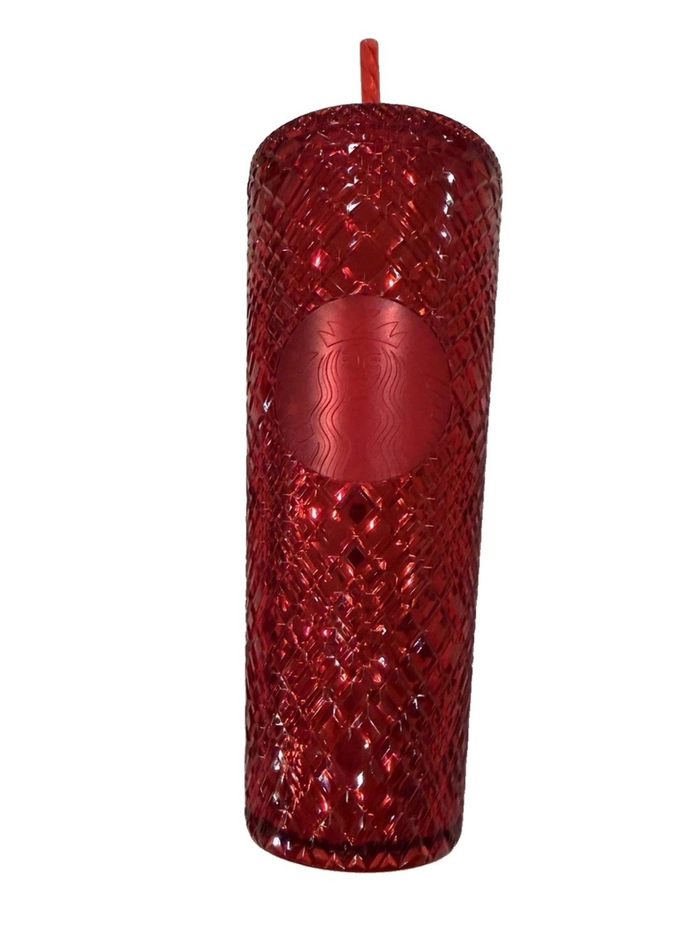 Starbucks Jeweled 2021 Holiday Garnet / Dark Red Shiny Tumbler Cup Venti 24Oz